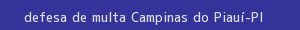 defesa/recurso de multa campinas do piauí