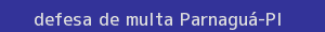 defesa/recurso de multa parnaguá