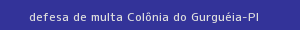 defesa/recurso de multa colônia do gurguéia