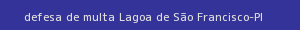 defesa/recurso de multa lagoa de são francisco