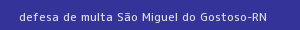 defesa/recurso de multa são miguel do gostoso