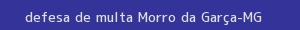 defesa/recurso de multa morro da garça