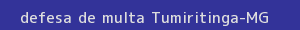 defesa/recurso de multa tumiritinga