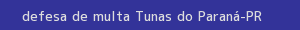 defesa/recurso de multa tunas do paraná