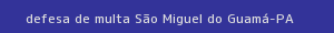defesa/recurso de multa são miguel do guamá
