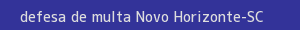 defesa/recurso de multa novo horizonte