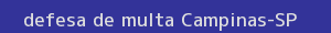 defesa/recurso de multa campinas
