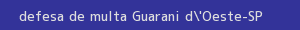 defesa/recurso de multa guarani d'oeste