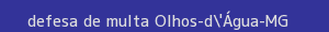 defesa/recurso de multa olhos-d'Água