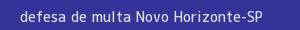 defesa/recurso de multa novo horizonte