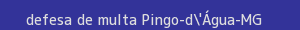 defesa/recurso de multa pingo-d'Água