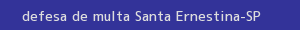 defesa/recurso de multa santa ernestina