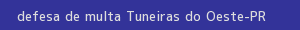 defesa/recurso de multa tuneiras do oeste