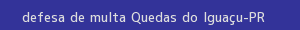 defesa/recurso de multa quedas do iguaçu