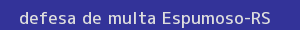 defesa/recurso de multa espumoso