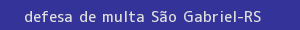 defesa/recurso de multa são gabriel