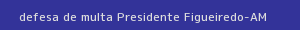 defesa/recurso de multa presidente figueiredo