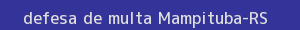 defesa/recurso de multa mampituba